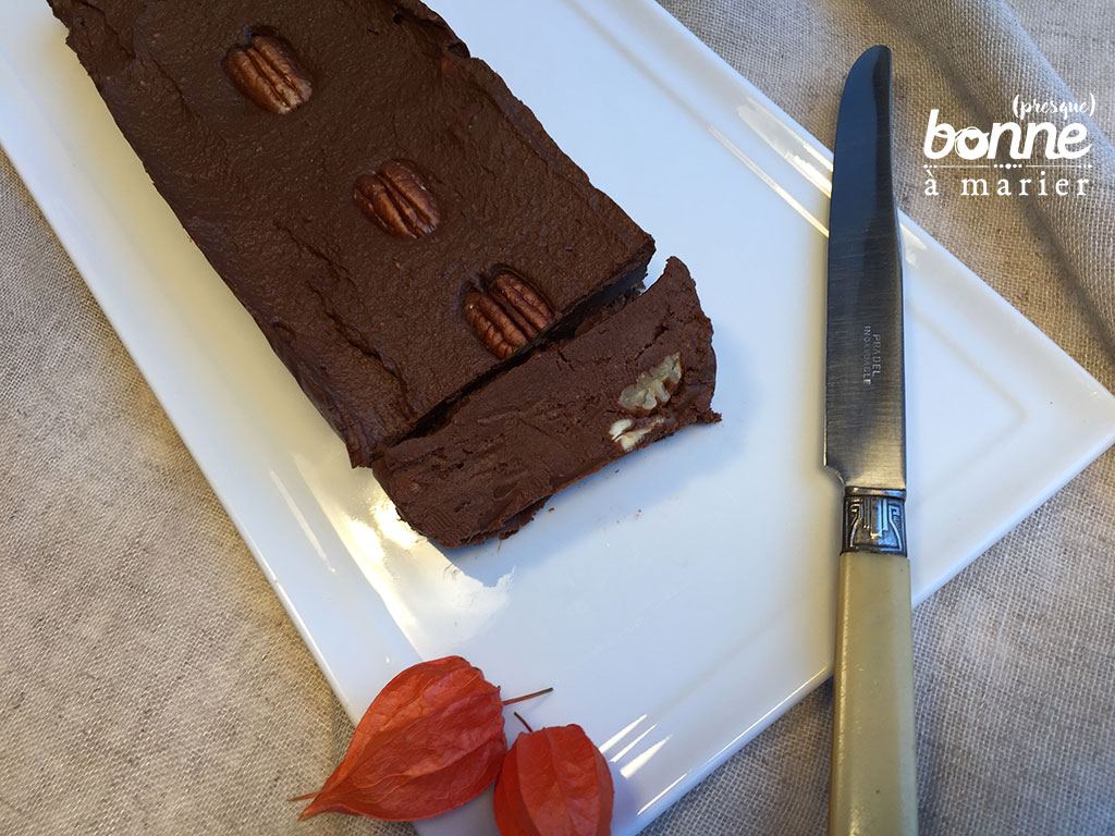 Ultra Fondant Tres Chocolat Potimarron Et Noix De Pecan Sans Gras Et Sans œuf Presque Bonne A Marier